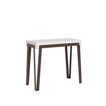 Mesa Consola Extensível Itamoby Rio Small | 90x40/196 cm - Cinza Branca Quadro Ferrugem - 1
