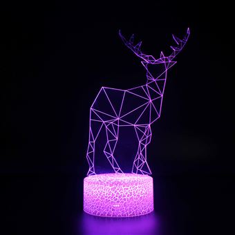 Lâmpada 3D HSMY | Infantil | Multicolorido com Controlo Remoto | Natal | 659 - 1