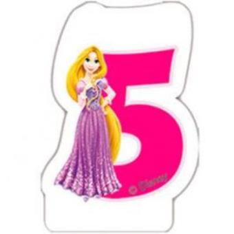 Vela de Aniversário Número 5 Princesas Disney Glamour - 1