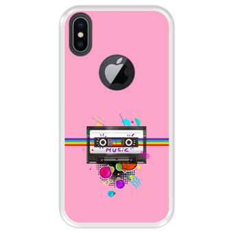 Capa Tpu Hapdey para Iphone X - Xs | Design Fita de Áudio | Estilo Retrô - Transparente