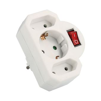 Adaptador com 3 Tomadas Mgr e Interruptor - 1