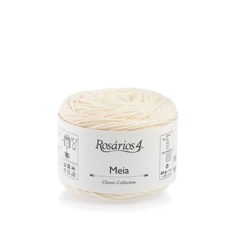 Fio de Lã Rosarios 4 Meia | 50G - Perola 05 - 1
