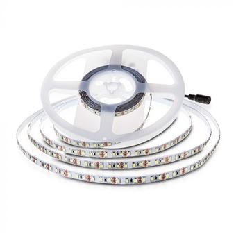 Fita LED V-TAC 2835-120 | 8W/M | 6500K | IP20 | 24V | duplo PCB | Branco - 1