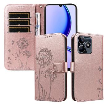 Capa Protetora ZURSANA para Realme Note 50 5G | Pele PU | Fecho Magnético | Resistente a Impactos | Compartimento para Cartões e Suporte | Rosa - 1