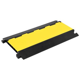 Rampa protetora de cabos com 5 canais borracha vidaXL | 90 cm - 1