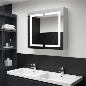 Armário Espelhado para Casa de Banho vidaXL com Led | 80x12,2x68 cm - 1