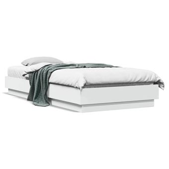Estrutura de cama vidaXL | 100x200 cm | derivados de madeira branco - 1