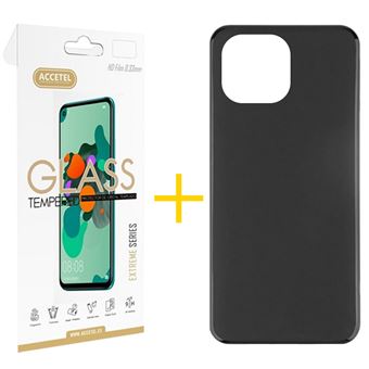 Conjunto Accetel 1 X Película de Vidro +  Capa para iPhone 13 Pro Silicone Liso Preto - 1