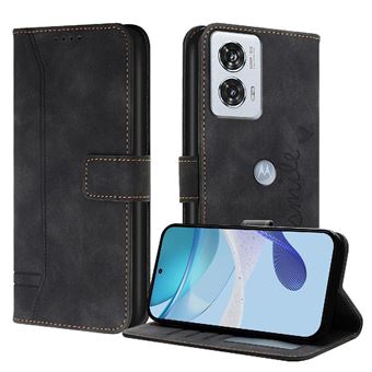 Capa ZURSANA para Motorola Moto Edge 50 Fusion | Pele PU | Magnética TPU | À Prova de Choque | Preto - 1