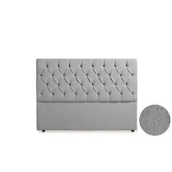 Cabeceira Estofada Moonia Capri Aqualine | 190 X 120 X 12 cm | Cinza Claro - 1