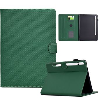 Capa ZURSANA para Samsung Galaxy Tab S10 FE/ S9 FE/ S9 5G (10,9''/11'') 10,9/11 ", | Fina em Pele PU | Suporte Multiangular para Cartões | Verde - 1