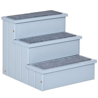 Escada para Animais de Estimação PawHut | com 3 Degraus e Espaço de Armazenamento - 1