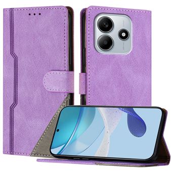Capa FOXDOCK para Xiaomi Redmi Note 14 4G | Fecho Magnético | Pele TPU Macia | 3 Compartimentos para Cartões | Função de Suporte | Roxo - 1