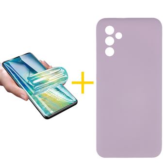 Pack 1 x Película de Hidrogel + Capa Accetel para Samsung Galaxy A36 5G | Silicone Líquido | Roxo - 1
