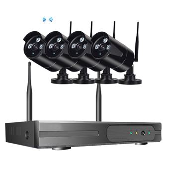 Kit Videovigilância CCTV Hiseeu | WiFi | 8C Canais | 4 Câmaras | 1080p - 1