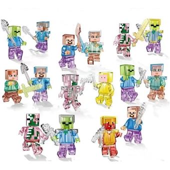 Figura Good Deal Minecraft | Versão de Cristal | Conjunto de 16 Peças |  3-7 cm - 1