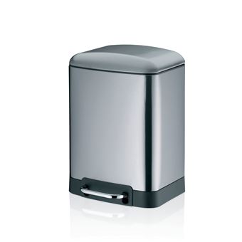 Caixote do Lixo Kela 22998 6l Retangular Inox Inox - 1