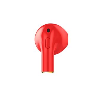 Auricular Mini Bluetooth Magunivers Wireless com Cancelamento de Ruído DSP com Microfone Vermelho