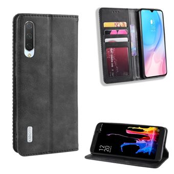 Capa Magunivers para Xiaomi Mi A3/Mi Cc9E PU Estilo Vintage com Suporte Preto - 1