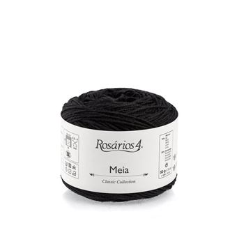 Fio de Lã Rosarios 4 Meia | 50G - Preto 11 - 1
