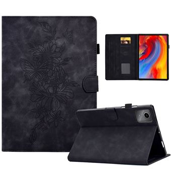 Capa ZURSANA para Lenovo Idea Tab Plus 12,1 " 2025 | Flip | Pele PU | Design de Borboleta em Relevo | Preto - 1