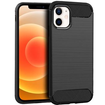 Capa traseira para iPhone 12 mini COOL em Gel Carbon Preto - 1