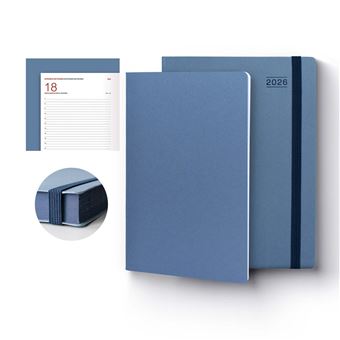 Agenda Diária A5 2026 Firmo Eco Blue + Caderno A5 - 1