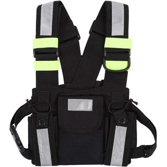 Arnês de Peito com Bolso para Rádio Orysin | Refletor Amarelo TYT - 1