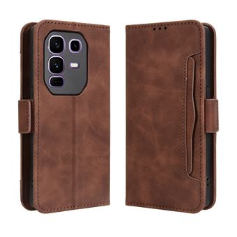 Capa FOXDOCK Protetora para Infinix Note 50 Pro Plus 5G | Suporte e Flip de couro PU | À Prova de Choque | Castanho - 1