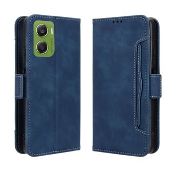 Capa FOXDOCK Protetora para Motorola Moto G06 | Suporte e Flip de couro PU | À Prova de Choque | Azul - 1