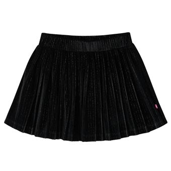 Saia plissada para criança | vidaXL | com lurex preto 116 | 5 a 6 anos - 1