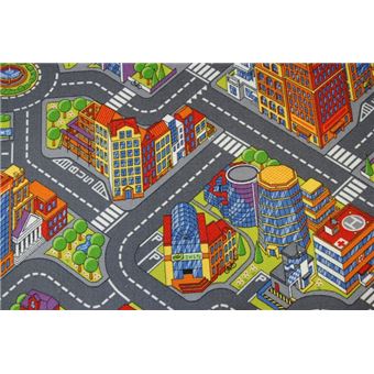Tapete Infantil RugsX | Estradas Big City | Cinzento | 150X200 cm - 1