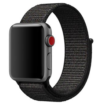 Pulseira de nylon de Substituição WISETONY para Apple Watch Series 4 40mm/Series 3/2/1 38mm Preto - 1