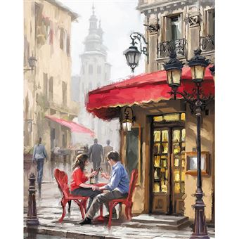 Quadro de Pintar ProTsvetnoy por Números Rendezvous | Tela 40 x 50 cm - 1