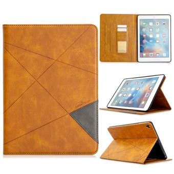 Capa Magunivers Pu Padrão Geométrico com Apoio Marrom para Apple Ipad Air 2/Air (2013)/Ipad 9.7 Inch (2018)/(2017)/Pro 9.7 Inch (2016) - 1