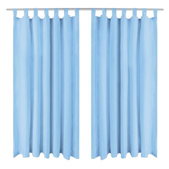 Cortinas vidaXL de cetim com presilhas 2 pcs 140x175 cm turquesa - 1