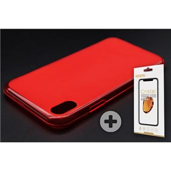 Capa + Película de Vidro Temperado Skyhe Gel para Apple iPhone XR Vermelho - 1