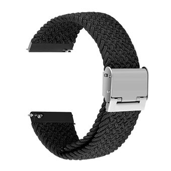 Bracelete Entrançada Solo Loop Ajustável para Garmin Forerunner 245 Music Preto-6 - 1