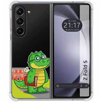 Capa Tumundosmartphone de silicone transparente para Samsung Galaxy Z Fold 5 5G design Coco desenhos - 1