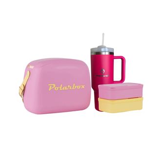 Conjunto Smartlunch Geleira Polarbox 6L + Quencher 1,2L - Rosa - 1