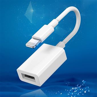 Cabo Adaptador Goeik OTG Lightning para USB 3.0 - Branco - 1