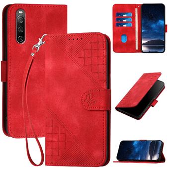 Capa Livro ZURSANA para Sony Xperia 10 IV | Couro PU Premium Magnético | Porta-cartões | Suporte | Vermelho - 1
