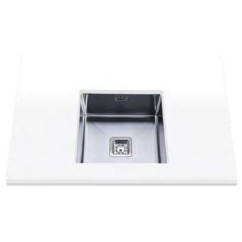 Lava-Loiça Edesa Makalu BE 40x40 1C R-10 | 1 Cuba | Aço inoxidável - 1