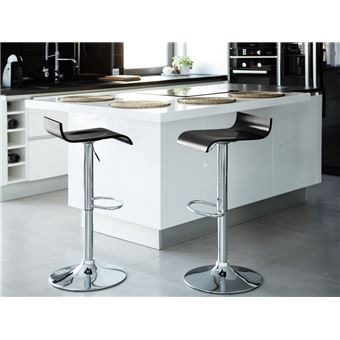 Banco de Bar Beliani VALENCIA | Altura Ajustável | Preto - 1