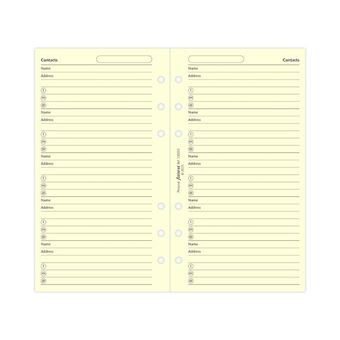 Recarga Personal Filofax Contatos | 24 Folhas | 90Gr - Bege 130253 - 1