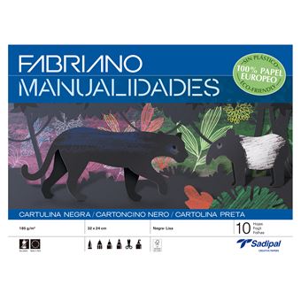 Caderno Trabalhos Manuais Fabriano A4 Cartolina Preta com 10 Folhas | S0400004 - 1