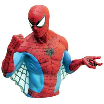 Boneco temático para crianças Monogram Spider-Man Bust Bank | Azul, Vermelho - 1