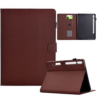 Capa ZURSANA para Samsung Galaxy Tab S10 FE/ S9 FE/ S9 5G (10,9''/11'') 10,9/11 ", | Fina em Pele PU | Suporte Multiangular para Cartões | Castanho - 1