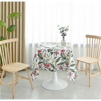 Toalha de Mesa Anti-Nódoas BOD HOME | Estampa de Flores Elegantes | Quadrada | 140x300cm - 1