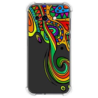 Capa de Silicone Tumundosmartphone à Prova de Choque para Google Pixel 9a 5G | Design de desenhos coloridos - 1